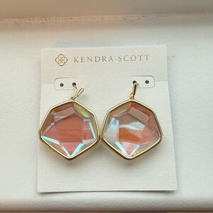 Kendra Scott Vanessa Drop Ear Gold Dichroic Glass Earrings